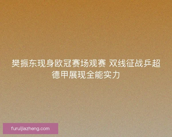 樊振东现身欧冠赛场观赛 双线征战乒超德甲展现全能实力